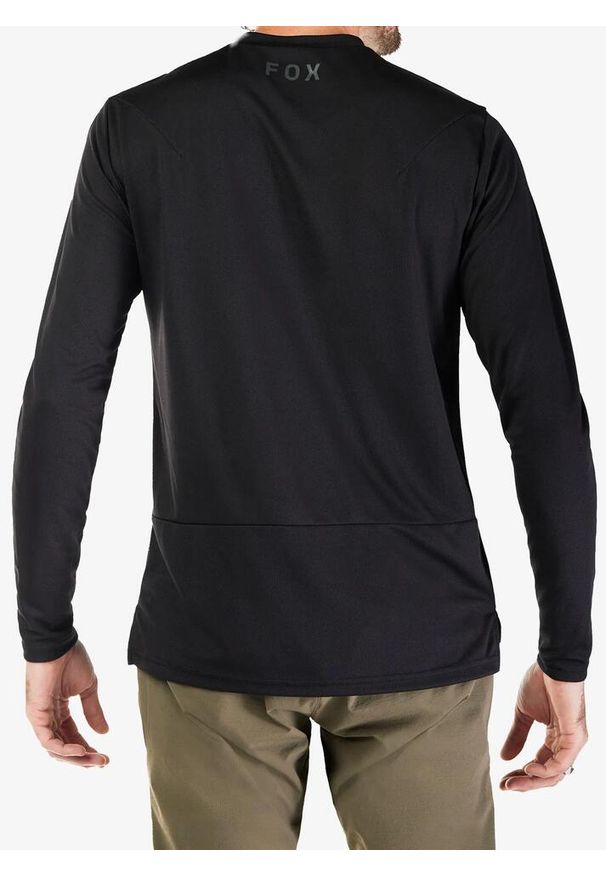 FOX - Bluza rowerowa męska Fox Ranger LS Jersey Fox Head. Kolor: czarny. Materiał: jersey