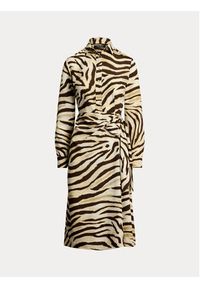 Lauren Ralph Lauren - LAUREN RALPH LAUREN Sukienka koszulowa 200970833001 Beżowy Regular Fit. Kolor: beżowy. Materiał: syntetyk. Typ sukienki: koszulowe #2