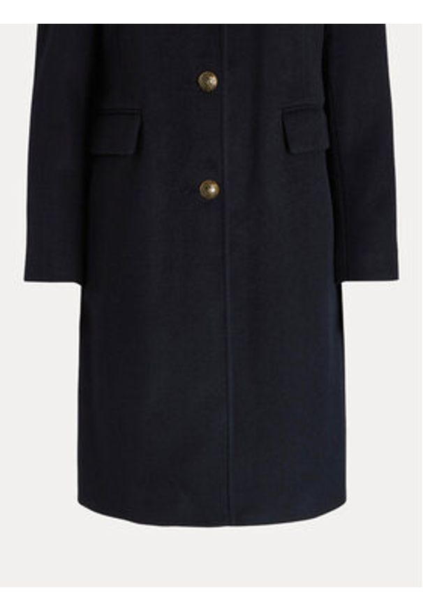 Lauren Ralph Lauren - LAUREN RALPH LAUREN Płaszcz wełniany 297958509002 Granatowy Regular Fit. Kolor: niebieski. Materiał: wełna