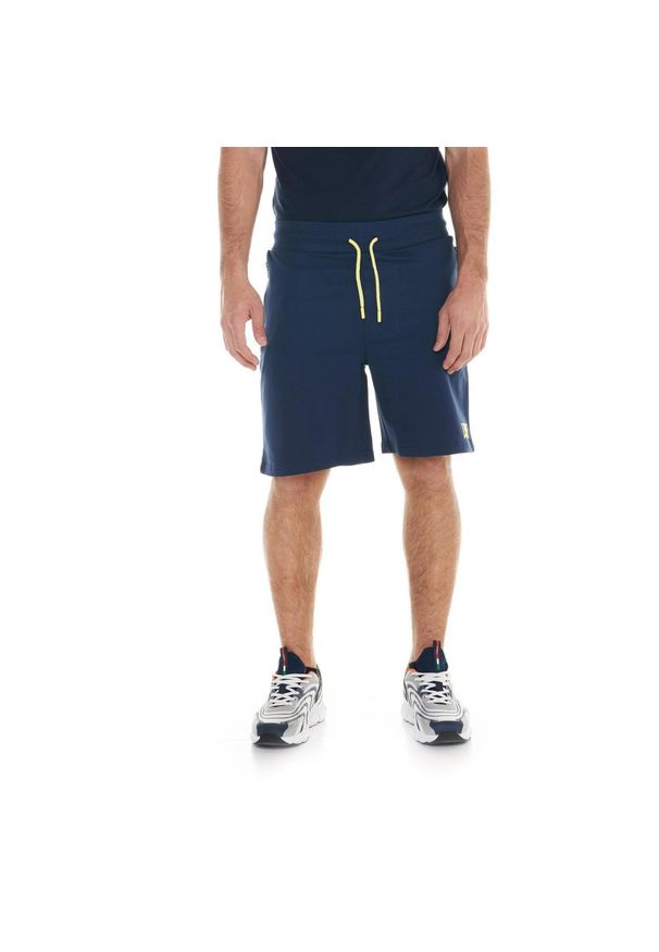 LEONE 1947 APPAREL - Męskie bermudy sportowe Fluo. Kolor: niebieski. Materiał: tkanina. Sport: fitness