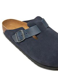 Birkenstock Klapki Boston Leve 1028210 Granatowy. Kolor: niebieski. Materiał: skóra, zamsz #4