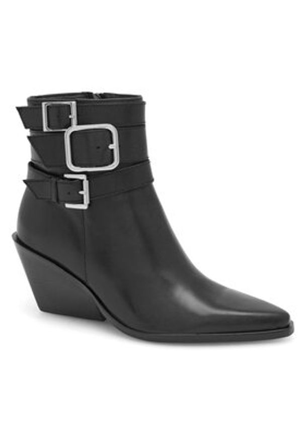 Eva Minge Kowbojki CAREI-110433 Czarny. Kolor: czarny. Materiał: skóra