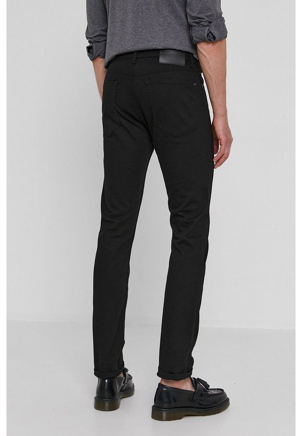Hugo Jeansy damskie medium waist. Kolor: czarny