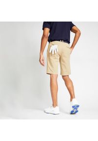 INESIS - Spodenki do golfa chino męskie Inesis MW500. Kolor: beżowy. Materiał: materiał, elastan, poliester, bawełna. Sport: golf
