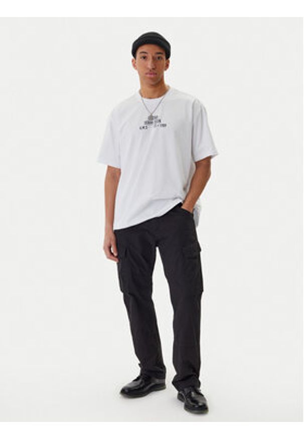 G-Star RAW - G-Star Raw T-Shirt Multi Technique D29296-E385 Biały Relaxed Fit. Kolor: biały. Materiał: bawełna