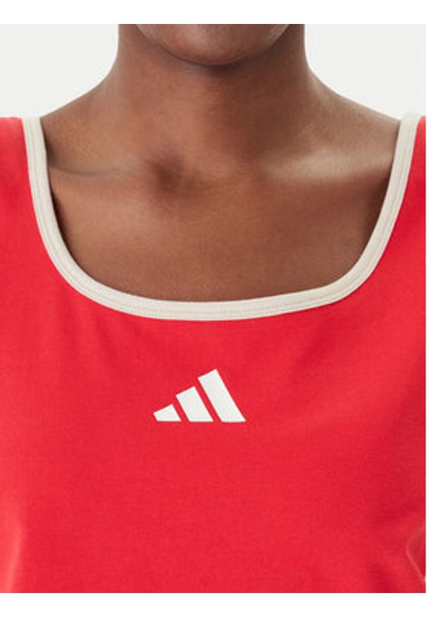 Adidas - adidas Top Stadium KB4964 Czerwony Slim Fit. Kolor: czerwony. Materiał: bawełna