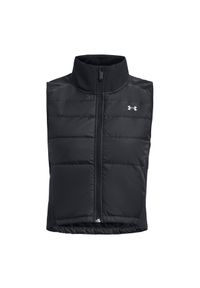 Bezrękawnik do biegania damski Under Armour Launch Insulated Vest - czarny. Kolor: czarny. Materiał: tkanina, poliester. Długość rękawa: bez rękawów. Sport: bieganie