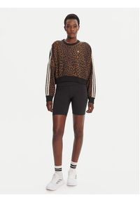 Adidas - adidas Bluza Leopard JW7303 Brązowy Regular Fit. Kolor: brązowy. Materiał: bawełna #5