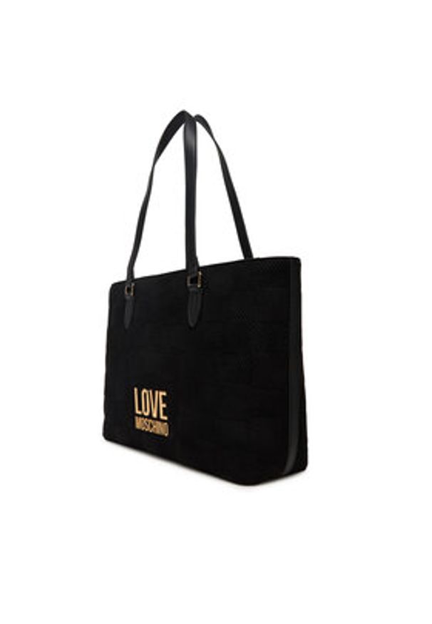 Love Moschino - LOVE MOSCHINO Torebka JC4123PP0NKB100A Czarny. Kolor: czarny. Materiał: skórzane
