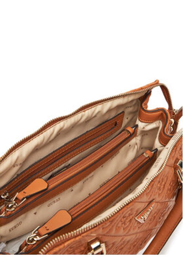 Guess Torebka Adelasia HWQL96 58060 Brązowy. Kolor: brązowy. Materiał: skórzane