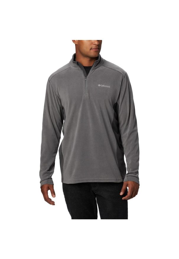 columbia - Polar Sportowy Męski Columbia Klamath Range Half Zip. Kolor: szary. Materiał: polar. Sport: turystyka piesza