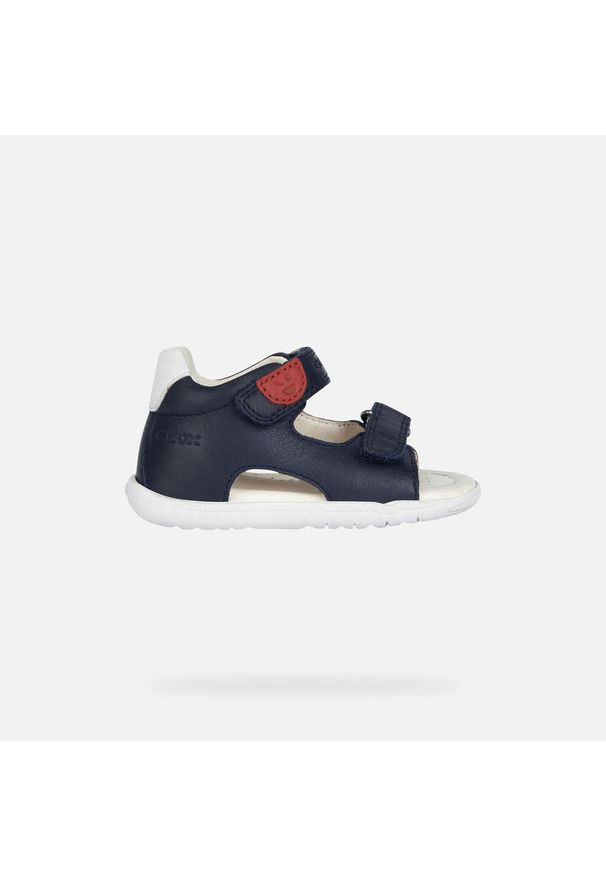Sandały Geox Model B Sandal Macchia Boy Kolor Niebieski. Kolor: niebieski. Materiał: skóra. Sezon: lato