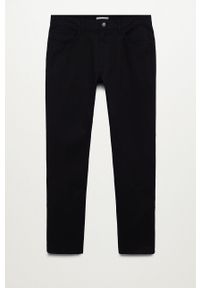 Mango Man Spodnie PISA męskie kolor czarny proste. Kolor: czarny. Materiał: bawełna, dzianina. Wzór: gładki #6