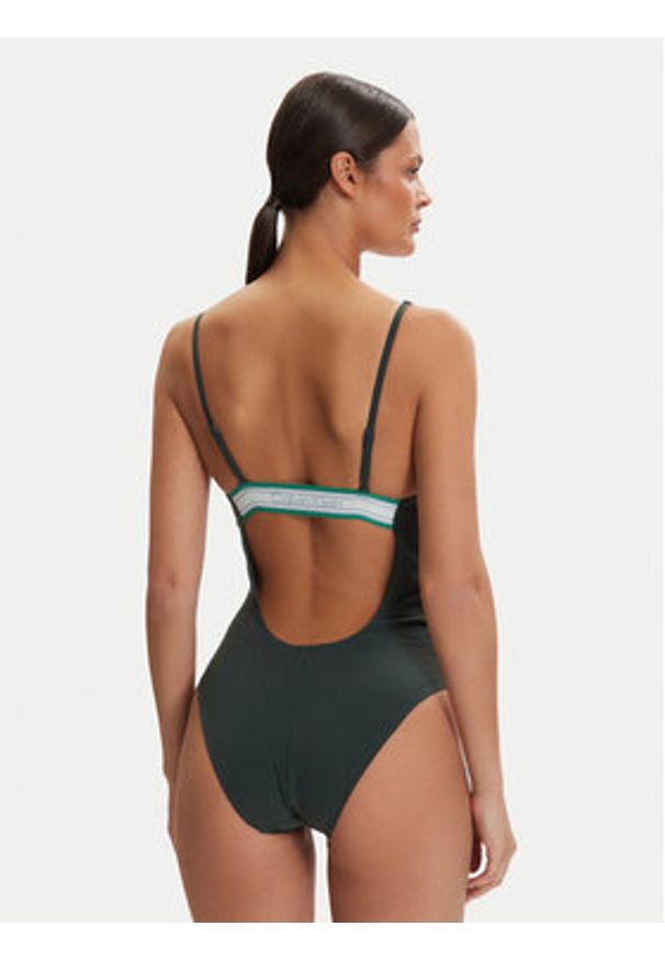 Calvin Klein Swimwear Strój kąpielowy LV00Q61105 Zielony. Kolor: zielony. Materiał: syntetyk