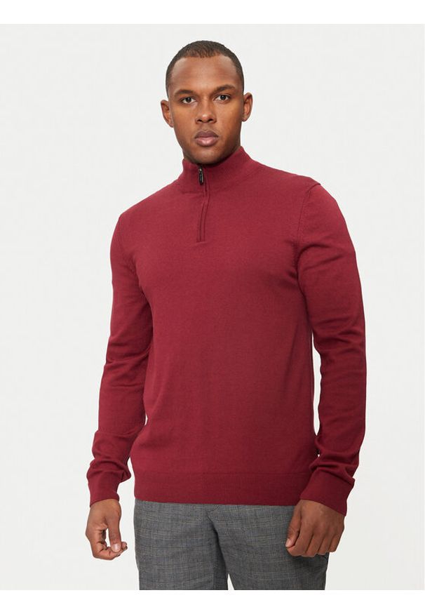 Hechter Paris Sweter 65025 142801 Czerwony Regular Fit. Kolor: czerwony. Materiał: bawełna