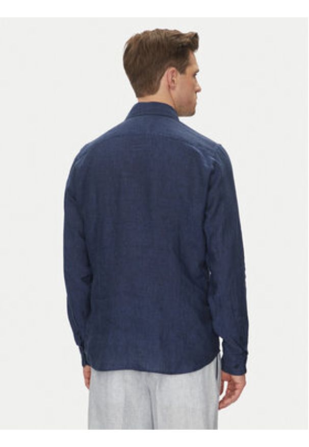 JOOP! Koszula 17 JSH-146Pai-W 30046075 Granatowy Slim Fit. Kolor: niebieski. Materiał: len