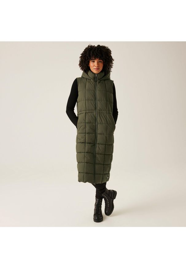 Regatta - Kamizelka turystyczna damska Leandra. Kolor: zielony. Sport: turystyka piesza