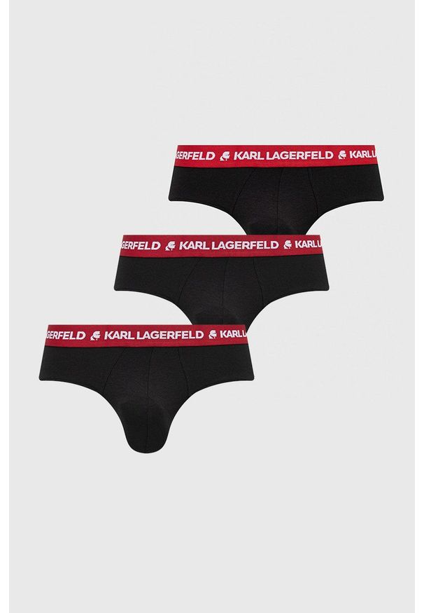Karl Lagerfeld slipy (3-pack) 220M2121.61 męskie kolor czerwony. Kolor: czerwony. Materiał: bawełna