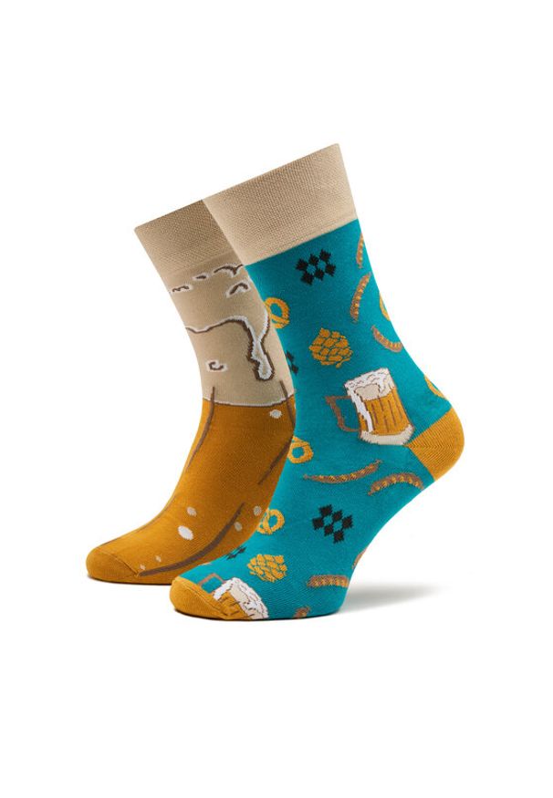 Funny Socks Skarpety wysokie unisex Beer SM1/11 Kolorowy. Materiał: materiał, bawełna. Wzór: kolorowy