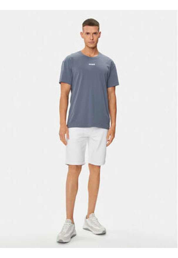 Hugo T-Shirt Linked 50518646 Niebieski Relaxed Fit. Kolor: niebieski. Materiał: bawełna