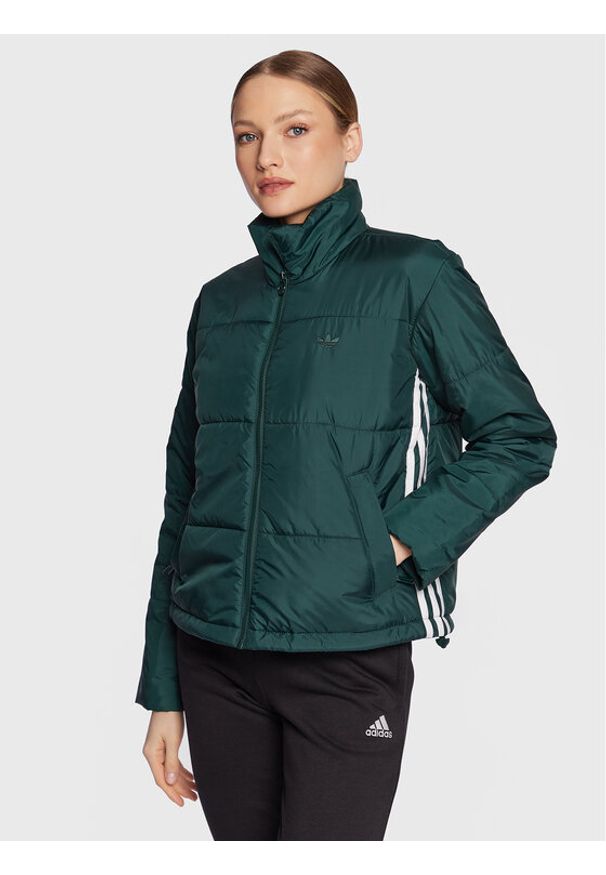 Adidas - adidas Kurtka przejściowa HK5254 Zielony Loose Fit. Kolor: zielony. Materiał: syntetyk