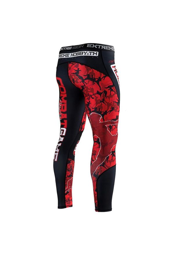 Legginsy sportowe męskie EXTREME HOBBY RED WARRIOR. Kolor: czarny. Materiał: poliester, elastan