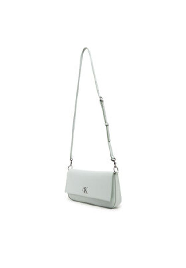 Calvin Klein Jeans Torebka Minimal Monogram Shoulder Pouch LV04K3161G Szary. Kolor: szary. Materiał: skórzane