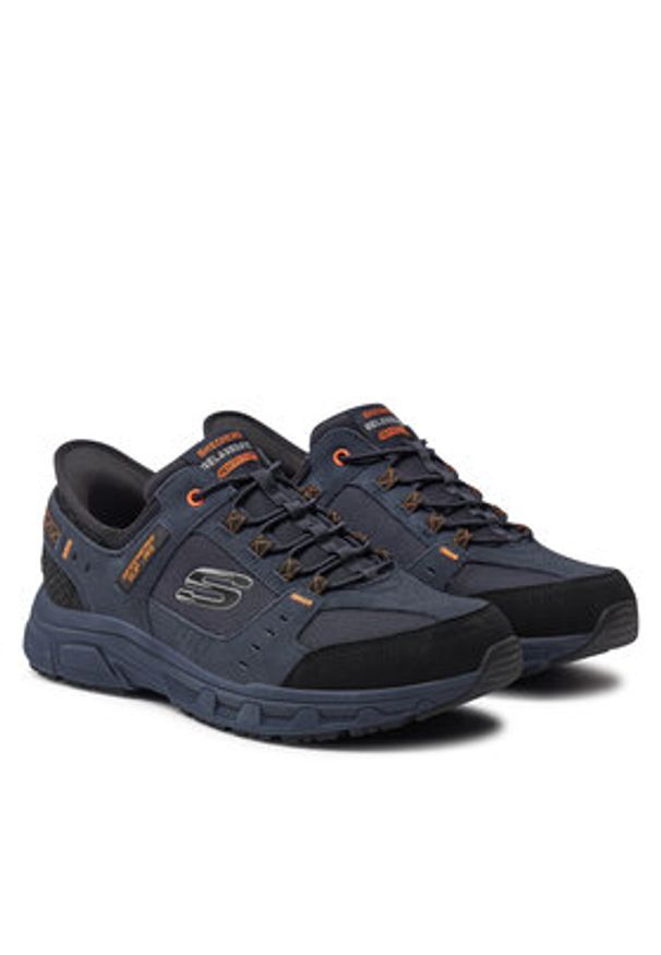 skechers - Skechers Sneakersy Oak Canyon 237450 Granatowy. Kolor: niebieski. Materiał: zamsz, skóra