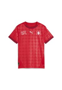 Puma - Młodzieżowa koszulka domowa kobiecej reprezentacji Szwajcarii Team 2025 PUMA. Kolor: czerwony. Sport: piłka nożna