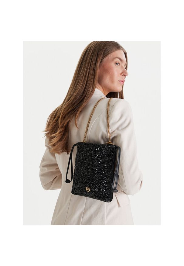 Pinko - Torebka PINKO. Kolor: czarny