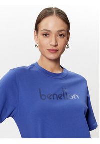 United Colors of Benetton - United Colors Of Benetton T-Shirt 3BL0D103H Niebieski Regular Fit. Kolor: niebieski. Materiał: bawełna #4