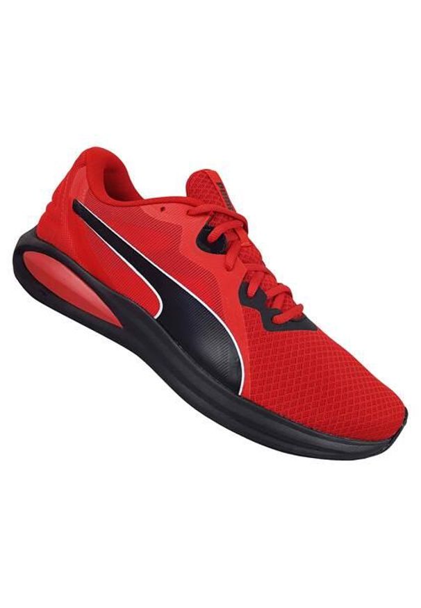Buty do biegania męskie Puma Twitch Runner. Zapięcie: sznurówki. Kolor: czerwony, wielokolorowy, czarny. Materiał: guma, materiał, tkanina, syntetyk. Szerokość cholewki: normalna