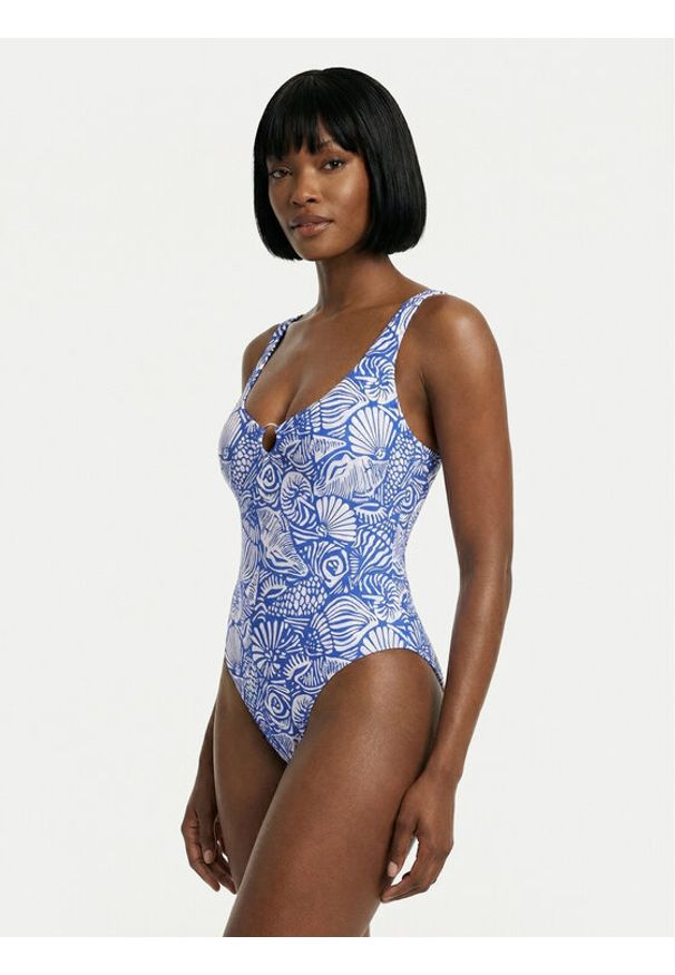Seafolly Strój kąpielowy C Shells 11183-328 Niebieski. Kolor: niebieski. Materiał: syntetyk