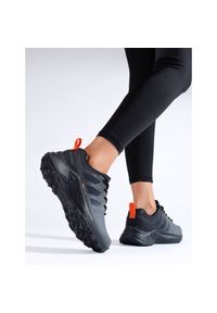 Szare buty trekkingowe damskie DK Softshell czarne. Kolor: czarny, szary, wielokolorowy. Materiał: softshell #4