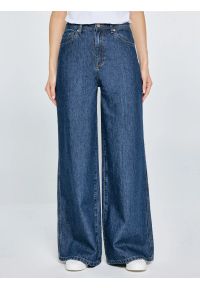 Big-Star - Jeansy damskie z szeroką nogawką granatowe Emily 532. Stan: podwyższony. Kolor: niebieski. Styl: elegancki #1