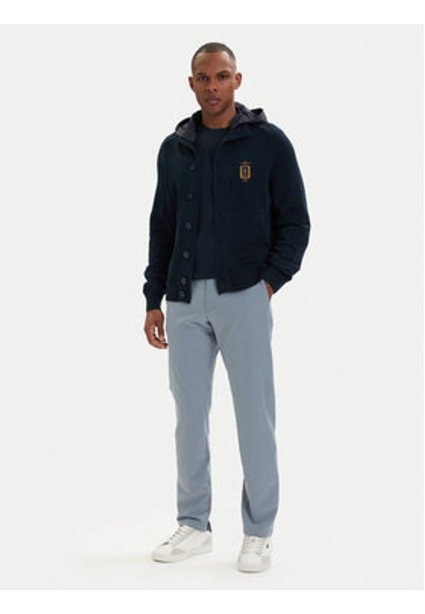 Aeronautica Militare Kurtka przejściowa 261AM1387UL00933 Granatowy Regular Fit. Kolor: niebieski. Materiał: bawełna