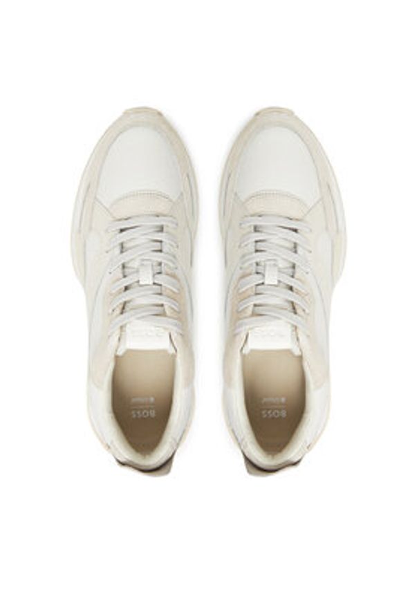 BOSS Sneakersy Jonah 50548782 Beżowy. Kolor: beżowy. Materiał: skóra