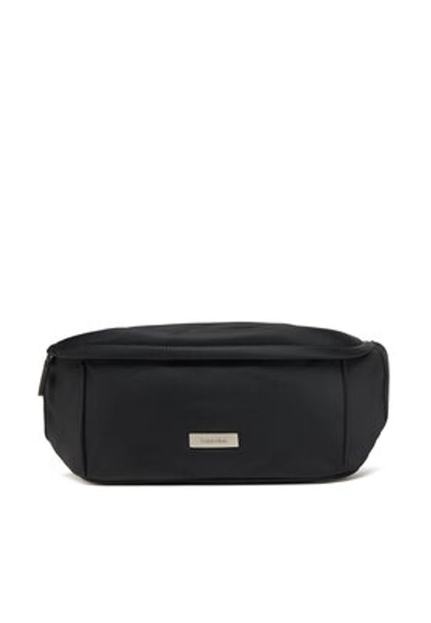 Calvin Klein Nerka Sleek Waistbag Sling LV04D3148G Czarny. Kolor: czarny. Materiał: materiał