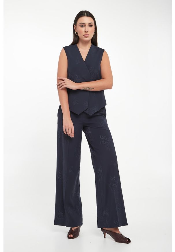Twinset Milano - Kamizelka damska z haftem TWINSET. Wzór: haft