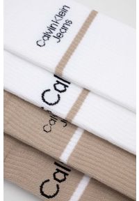 Calvin Klein Jeans skarpetki 4-pack męskie kolor beżowy. Kolor: beżowy #2