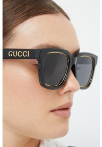 Gucci okulary przeciwsłoneczne damskie kolor czarny. Kolor: czarny #7