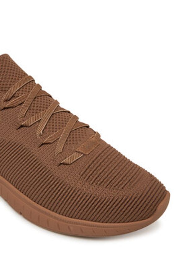 BOSS Sneakersy C TTNM 50542130 Brązowy. Kolor: brązowy. Materiał: materiał