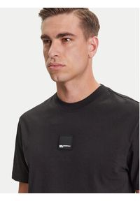 Karl Lagerfeld Jeans T-Shirt A3M17029 Czarny Regular Fit. Kolor: czarny. Materiał: bawełna