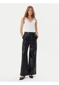 Karl Lagerfeld - KARL LAGERFELD Top A3W17005 Biały Slim Fit. Typ kołnierza: dekolt w karo. Kolor: biały. Materiał: bawełna #3
