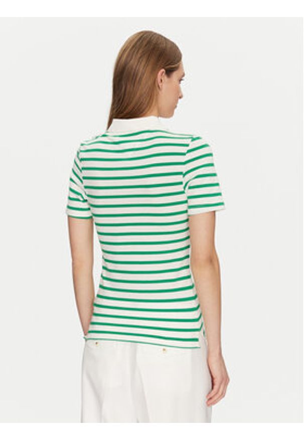 TOMMY HILFIGER - Tommy Hilfiger Polo 1985 WW0WW43225 Zielony Slim Fit. Typ kołnierza: polo. Kolor: zielony. Materiał: bawełna