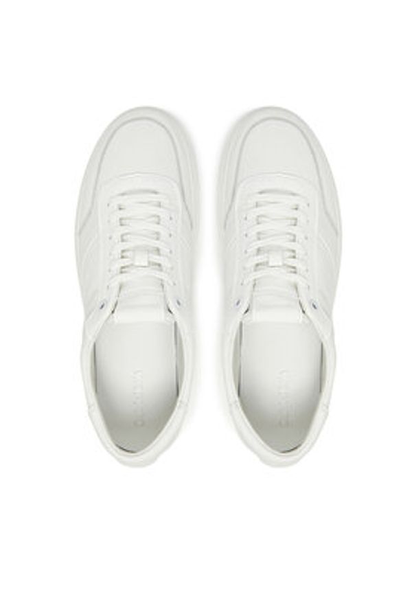 Calvin Klein Sneakersy Clean Cup Low Lace Tape HM0HM01898 Biały. Kolor: biały. Materiał: skóra