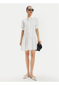Marella Sukienka koszulowa Ebert 2413221402 Biały Regular Fit. Kolor: biały. Materiał: bawełna. Typ sukienki: koszulowe #3