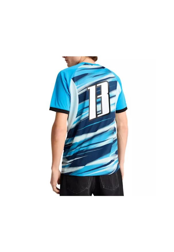 Puma - Maillot Faster OM 2024/25. Kolor: niebieski, czarny, wielokolorowy. Sport: piłka nożna
