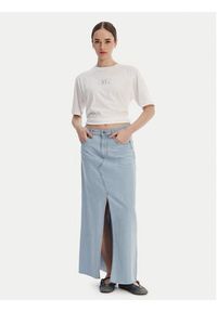 Guess Jeans T-Shirt W6RI20 K8HM0 Biały Oversize. Kolor: biały. Materiał: bawełna #5