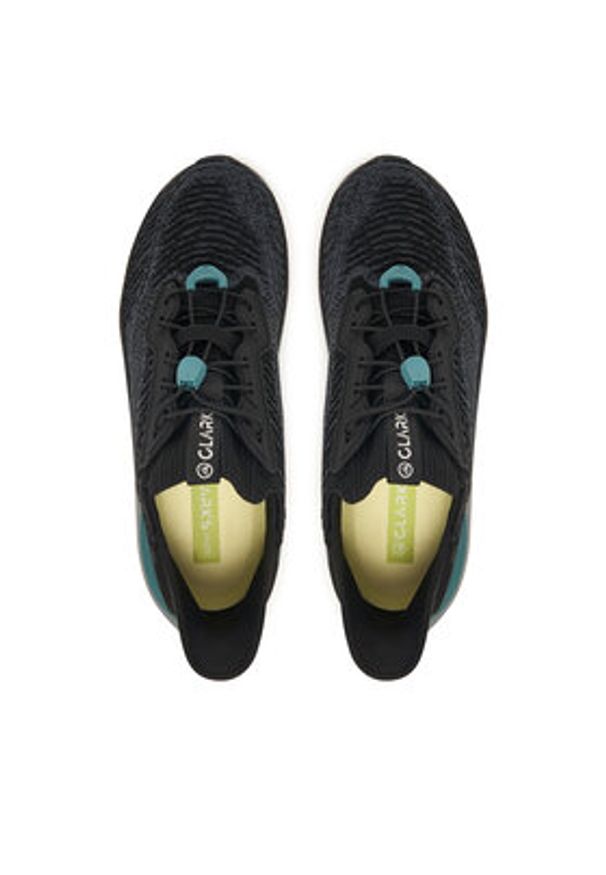 Clarks Sneakersy Pace Rise 26187370 Czarny. Kolor: czarny. Materiał: materiał